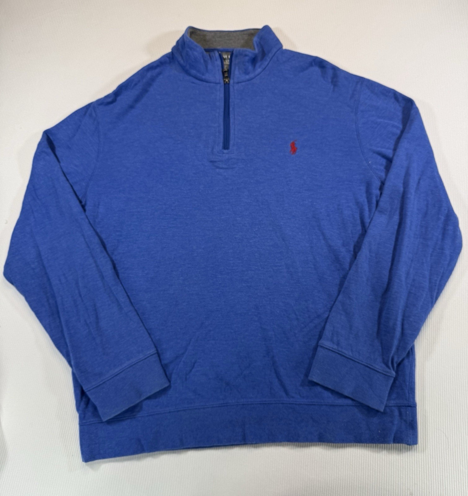 Polo Ralph Lauren Performance Quarter Zip Pullover Blue Mens Large Golf